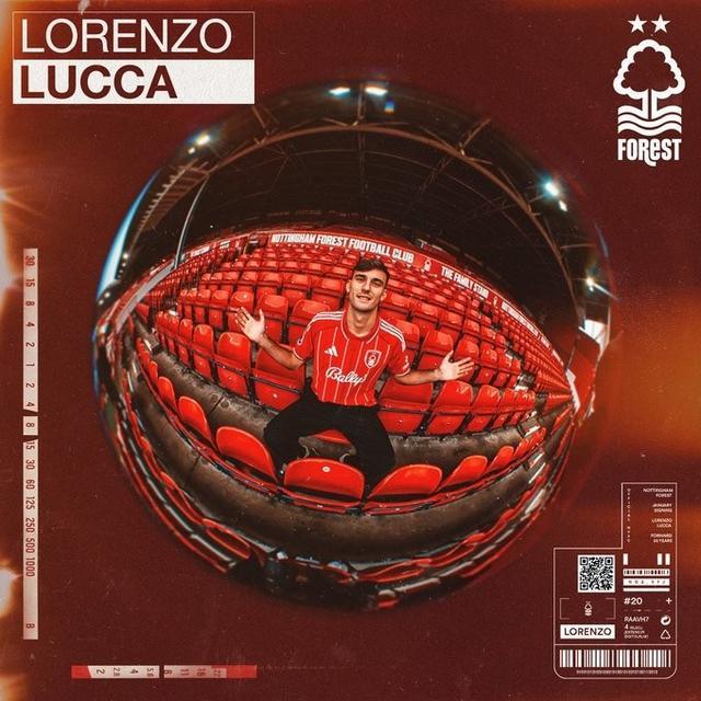 开云-官方：诺丁汉森林租借那不勒斯前锋卢卡，含选择买断条款